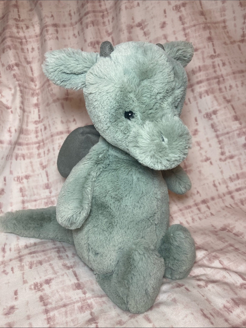 Jellycat Medium Bashful Dragon Sage Green Plush 12 inch